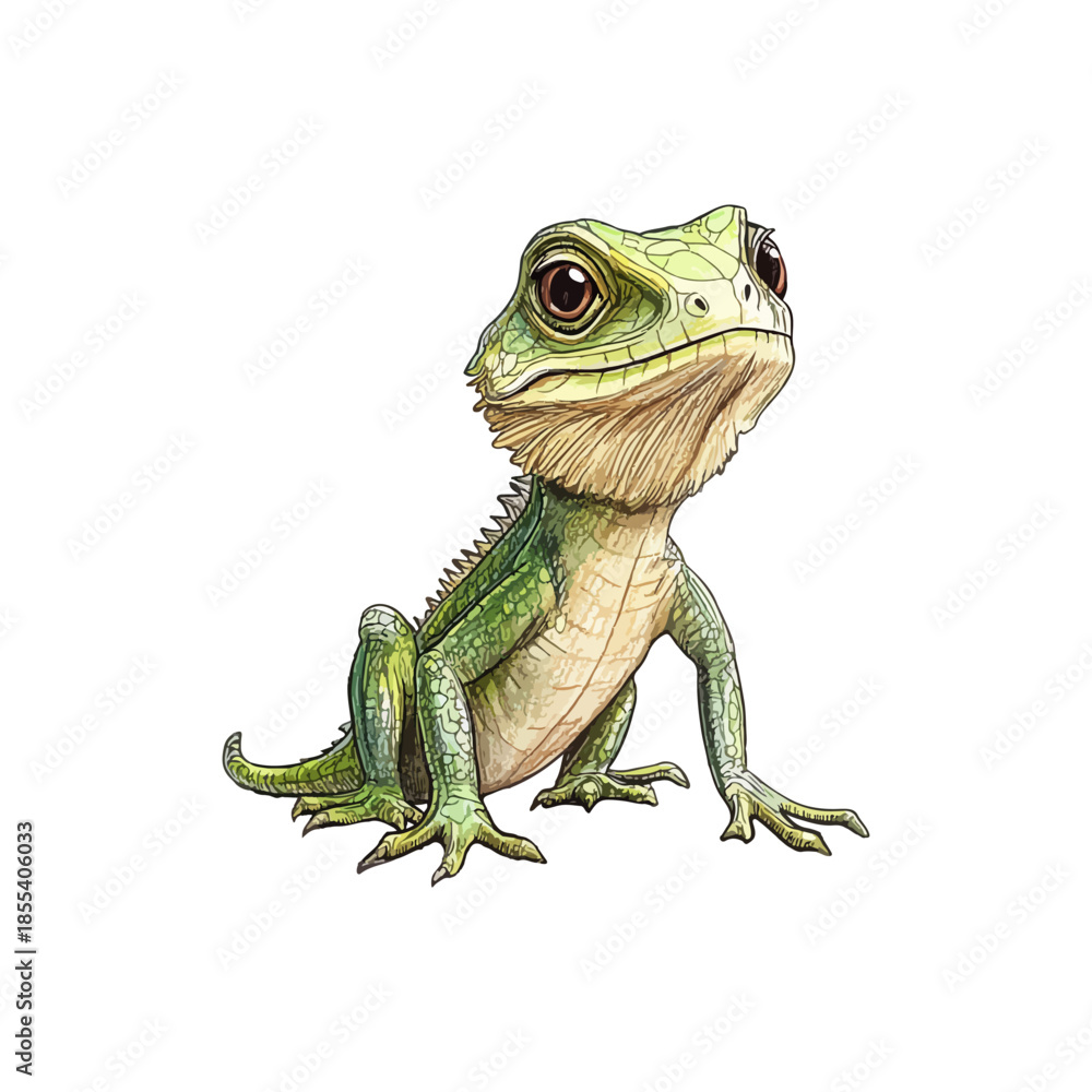 Obraz premium lizard hand drawn vector illustration