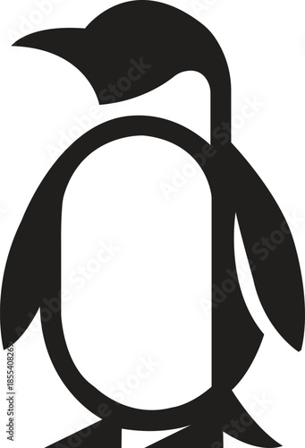 Cute penguin character illustration in a clean vector style. Perfect for winter themes, wildlife designs, children's books, greeting cards, and Antarctic concepts.