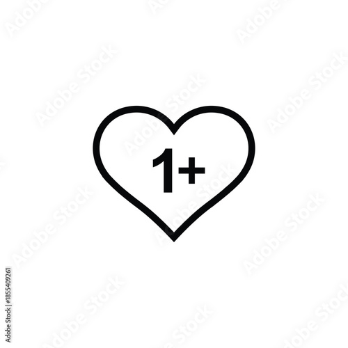 age limit sign icon, vector illustration of age limit content.