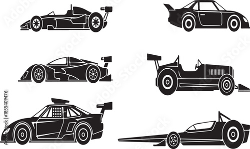 Set of car icons vector illustration