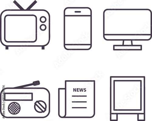 メディアのアイコンセット