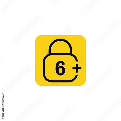 age limit sign icon, vector illustration of age limit content.