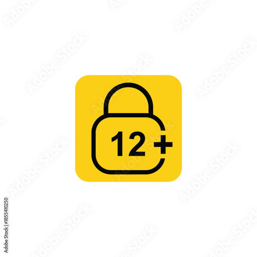 age limit sign icon, vector illustration of age limit content.
