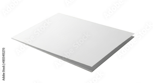 Minimalist white surface isolated on transparent background