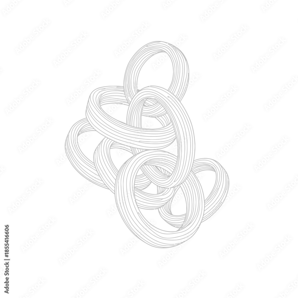 Obraz premium floating-ring-layers-in-simple-line-art.