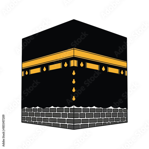 Islamic Kaaba Cube Icon - Sacred Symbol of Mecca