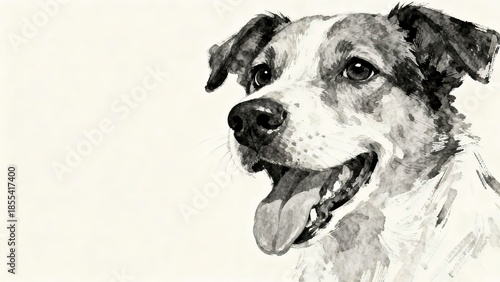 Portrait of a happy dog