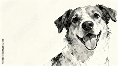 Portrait of a happy dog