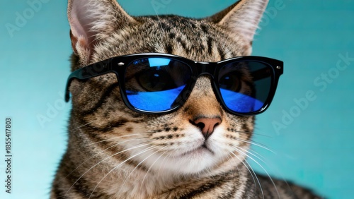 Cat wearing sunglasses