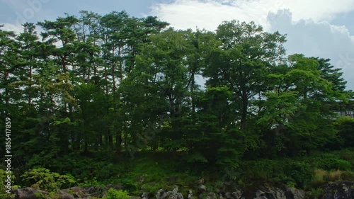 岩手県一関市 厳美渓の風景 Scenery of Genbikei Gorge, Ichinoseki City, Iwate Prefecture