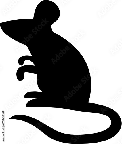 silhouette of a mouse Illustration design