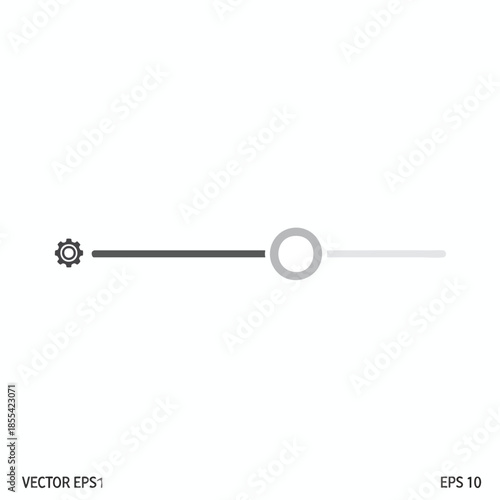 Settings slider icon with gear symbol at start and a circle knob mid-point