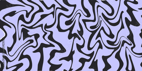 Abstract horizontal  background with colorful waves. Trendy vector illustration in style retro 60s, 70s.