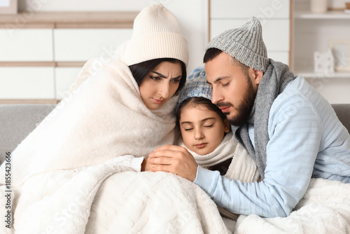 Frozen family in hats with ...