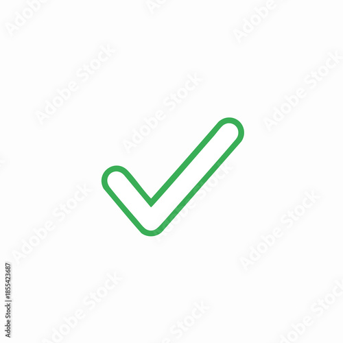 A green check mark on a white background, confirming a choice