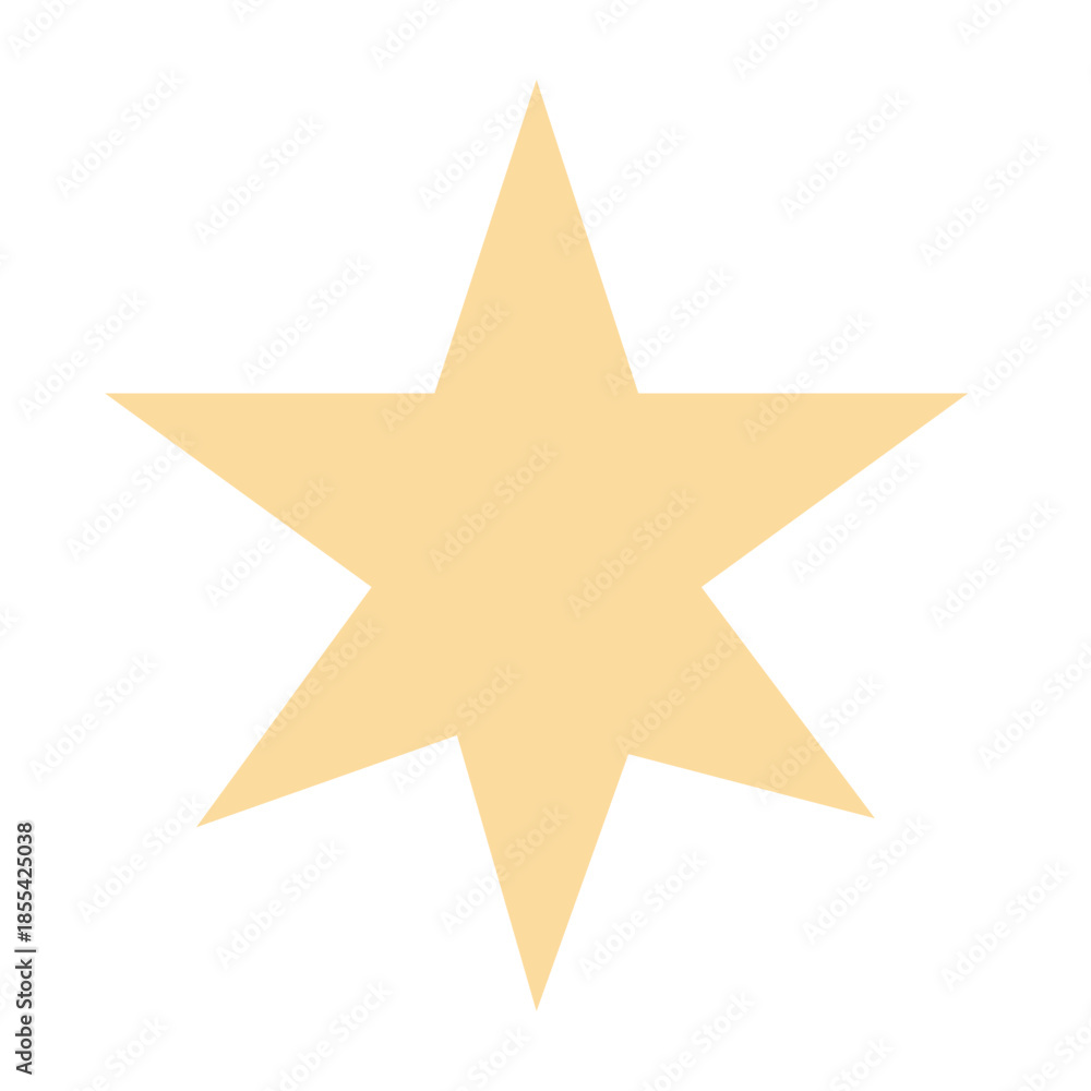 Obraz premium Cute golden star icon, great for festive, spiritual themes, or illustrating radiant, symbolic, and minimalist Islamic decorative elements.