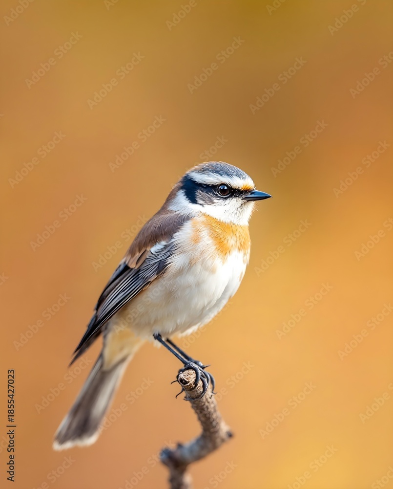 Fototapeta premium Wild Bird Perched on Branch in Natural Light – Wildlife Stock Photography