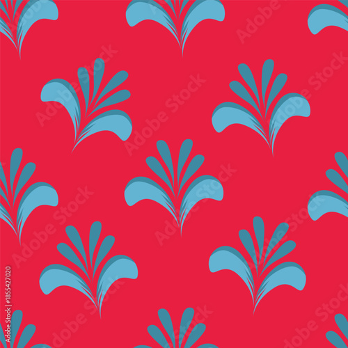 Floral botanical vector texture pattern with flowers and leaves. Seamless pattern can be used for wallpaper, pattern fills, web page background, surface textures.