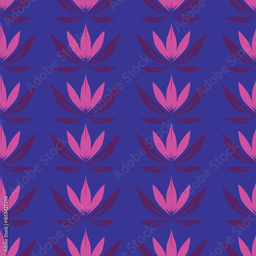 Seamless floral pattern, old fashion folk ornament with flowers branches. Cute botanical design, simple flower print: small hand drawn flowers branches arranged in a diagonal line. Vector pattern.