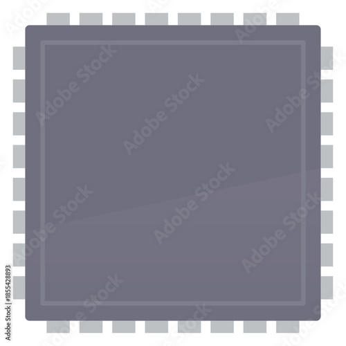 最先端の半導体チップと人工知能をイメージした次世代デジタルテクノロジーのベクターイラスト