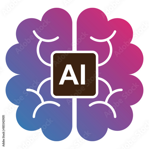 次世代の人工知能AIを搭載した半導体マイクロチップのデジタルテクノロジーイラスト