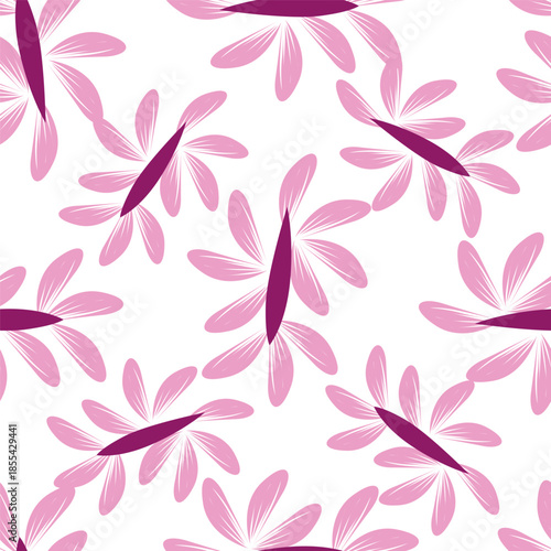 coquette seamless purple and yellow flowers pattern. Delicate petals and vibrant blossoms create an artistic and vintage botanical illustration. pastel flower seamless pattern
