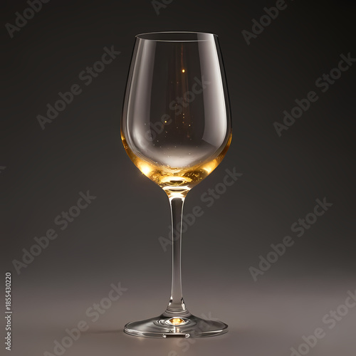 wine glass on black background