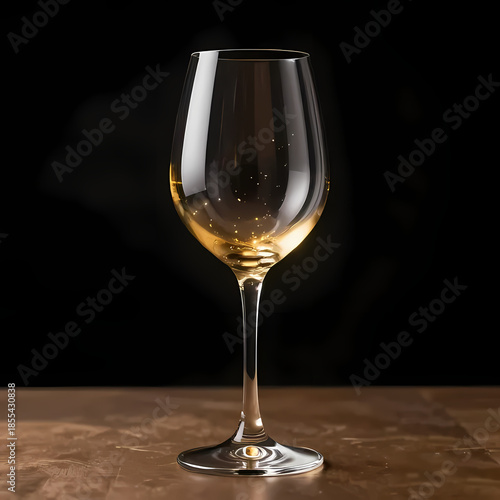 glass of wine on a black background