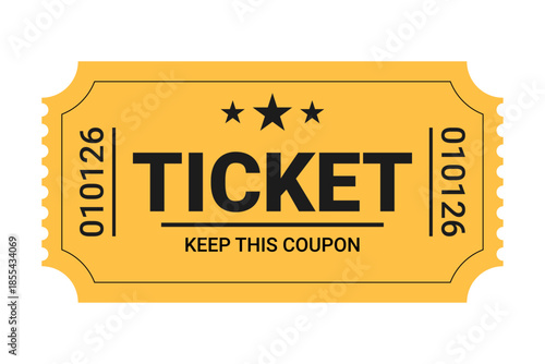 Ticket icon for event or program access vector illustration
