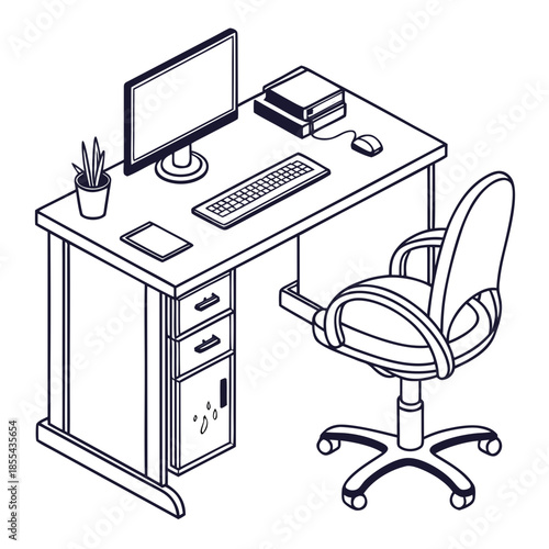 Modern home office setup