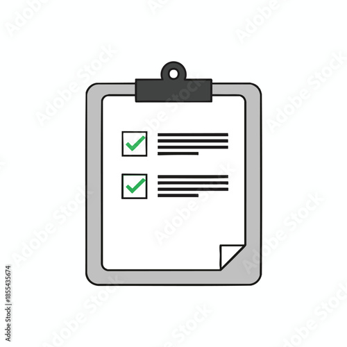 A clipboard showing a list with two checked items