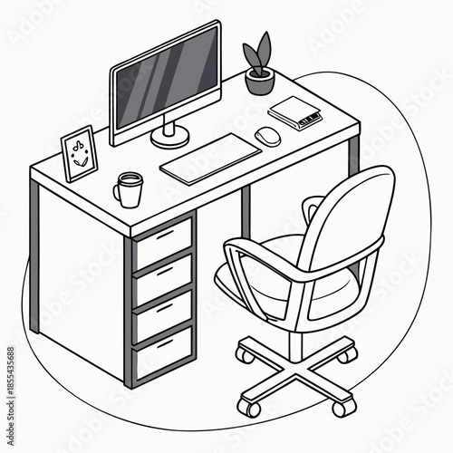 Modern home office setup