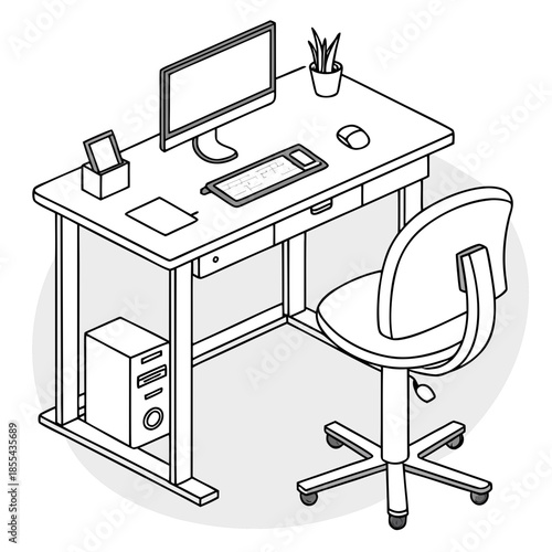 Modern home office setup