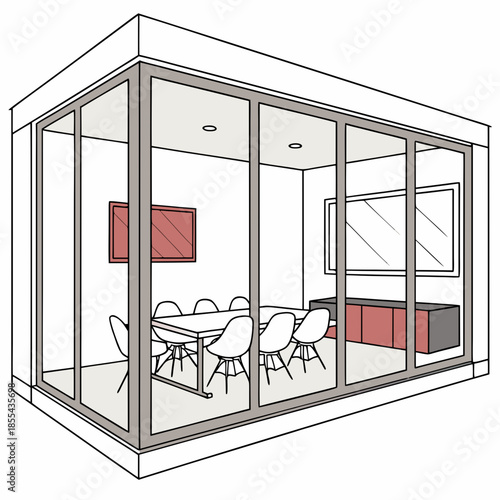 Modern office meeting room