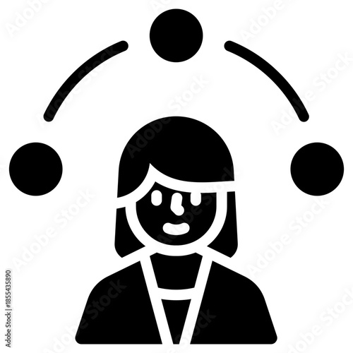 multitasking icon for career, business, website, application, printing, document, poster design, etc