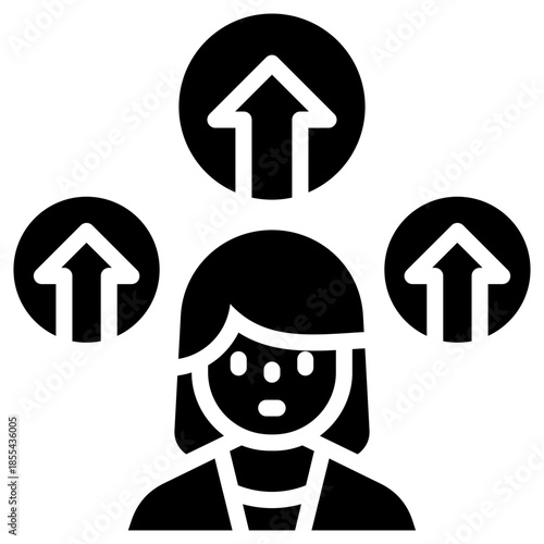 personal growt icon for career, business, website, application, printing, document, poster design, etc