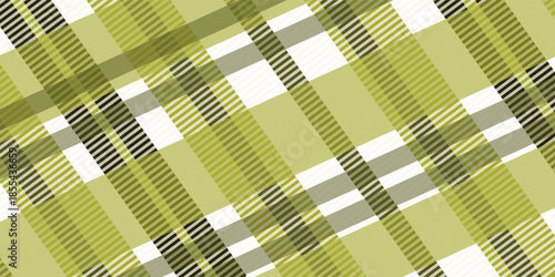 Seamless pattern timeless plaid design in green and white hues. The repetition and symmetry result in a cohesive and attractive design, perfect fbackgrounds