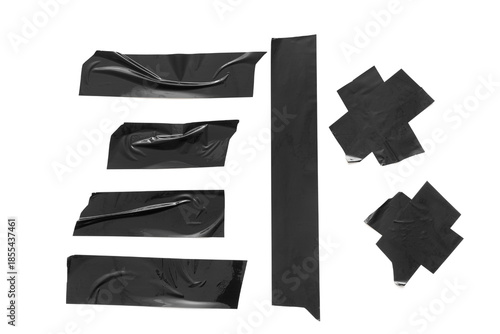 Pieces of black adhesive ta...