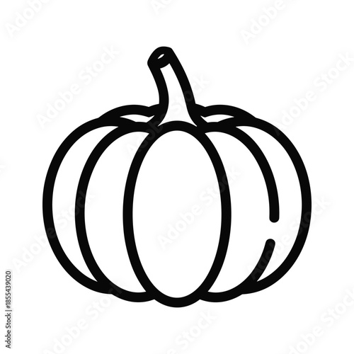 Simple black pumpkin illustration