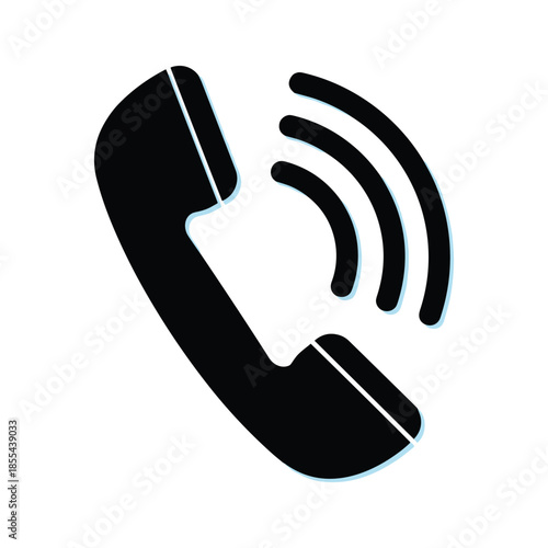 Telephone receiver ringing icon