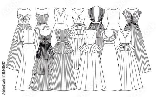 vector illustration of a dress