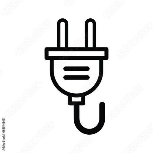 Electric Plug Icon Simple Vector Illustration