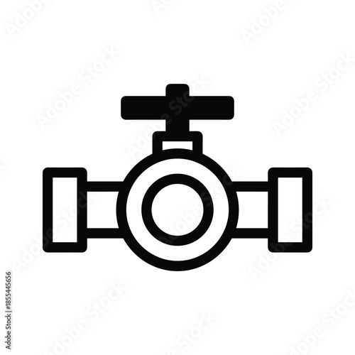 Valve icon black simple illustration