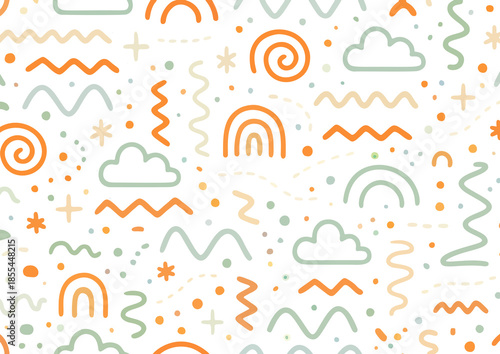 Set of social media and weather icons featuring vector illustrations of the sun, cloud, and rain for a meteorology forecast web design