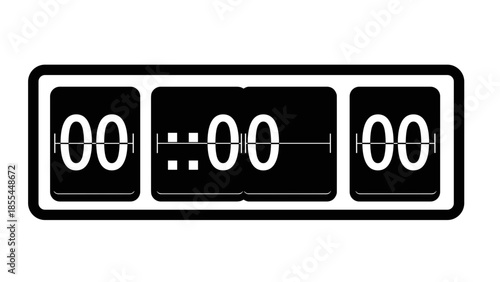 Digital Timer Display Showing Zero Hours.
