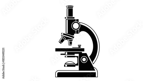Microscope Illustration for Laboratory Use.