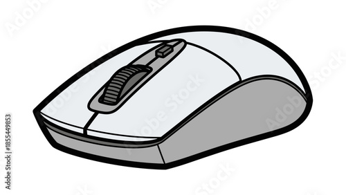 Simple Illustration of a Computer Mouse.
