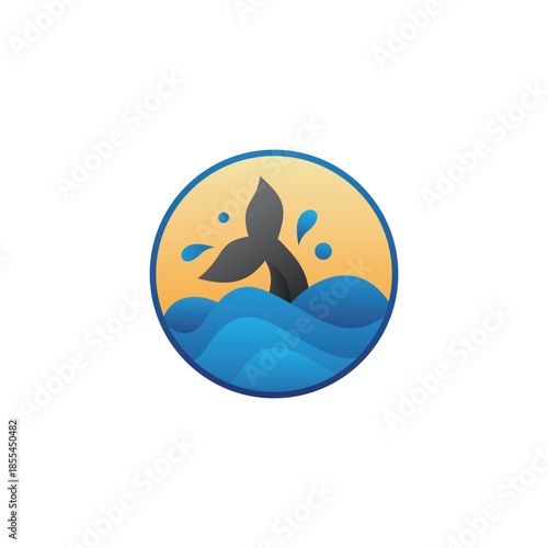 Gradient whale logo