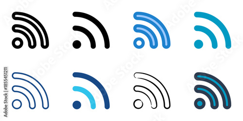 Hotspot icons set multiple style collection. Editable stroke 
