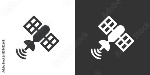 Satellite Navigation icon. Solid glyph series icon